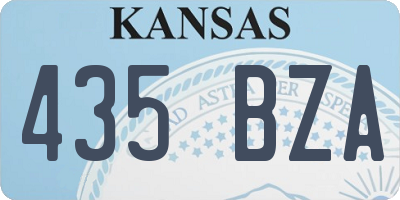 KS license plate 435BZA