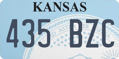 KS license plate 435BZC