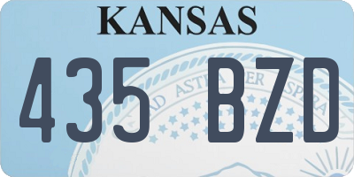 KS license plate 435BZD