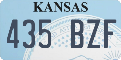 KS license plate 435BZF