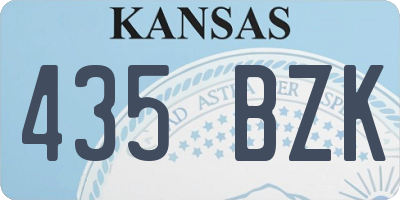 KS license plate 435BZK