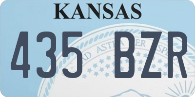 KS license plate 435BZR