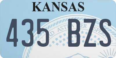 KS license plate 435BZS