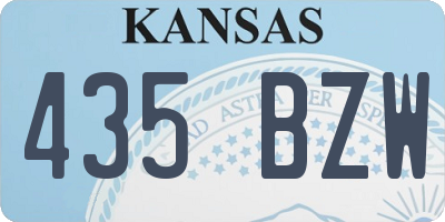 KS license plate 435BZW