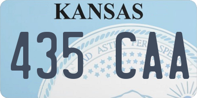 KS license plate 435CAA