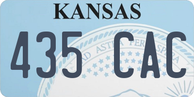 KS license plate 435CAC