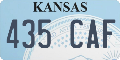 KS license plate 435CAF