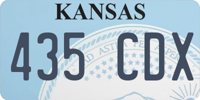 KS license plate 435CDX