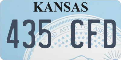 KS license plate 435CFD