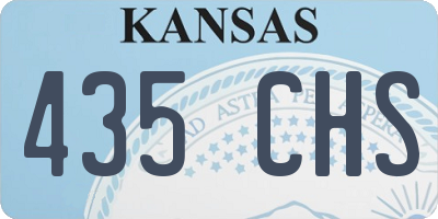 KS license plate 435CHS