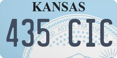 KS license plate 435CIC