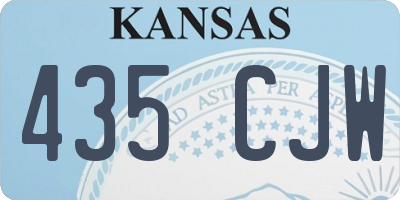 KS license plate 435CJW