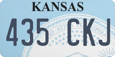 KS license plate 435CKJ