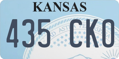 KS license plate 435CKO