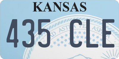 KS license plate 435CLE