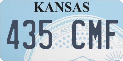 KS license plate 435CMF