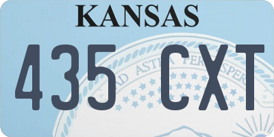 KS license plate 435CXT