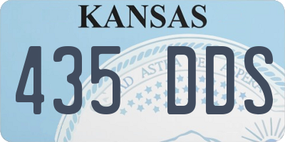 KS license plate 435DDS