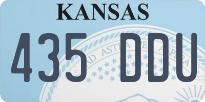 KS license plate 435DDU