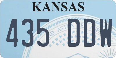 KS license plate 435DDW