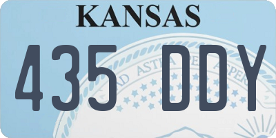 KS license plate 435DDY
