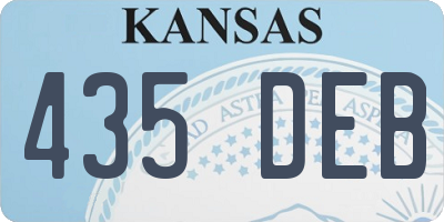 KS license plate 435DEB