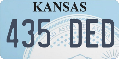 KS license plate 435DED