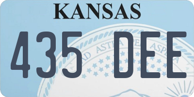 KS license plate 435DEE