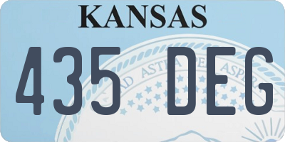 KS license plate 435DEG