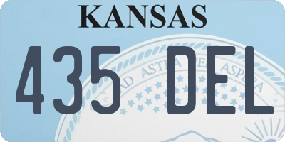 KS license plate 435DEL