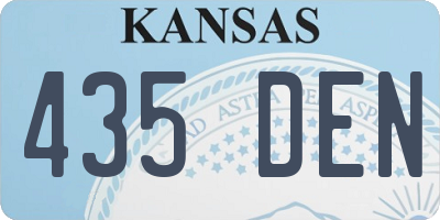 KS license plate 435DEN