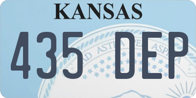 KS license plate 435DEP