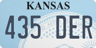 KS license plate 435DER