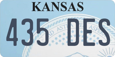KS license plate 435DES