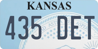 KS license plate 435DET