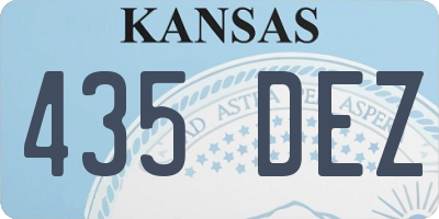 KS license plate 435DEZ