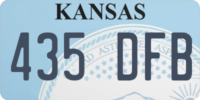 KS license plate 435DFB