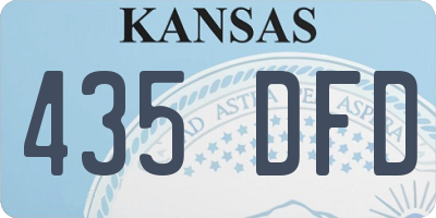 KS license plate 435DFD