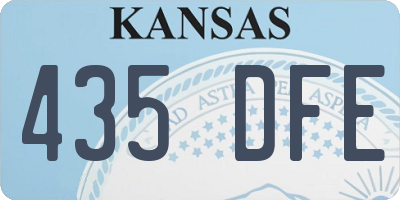 KS license plate 435DFE