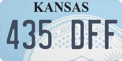 KS license plate 435DFF