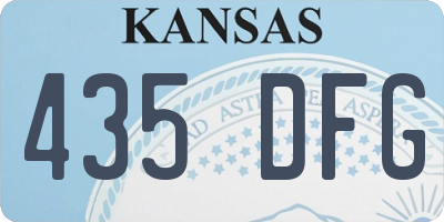 KS license plate 435DFG