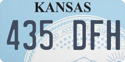 KS license plate 435DFH
