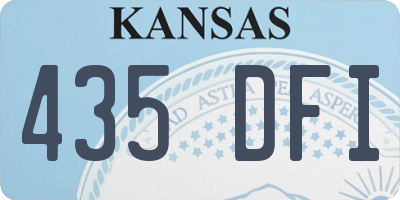 KS license plate 435DFI
