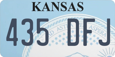 KS license plate 435DFJ
