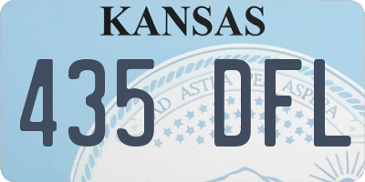 KS license plate 435DFL