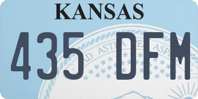 KS license plate 435DFM