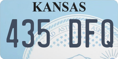 KS license plate 435DFQ