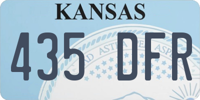 KS license plate 435DFR