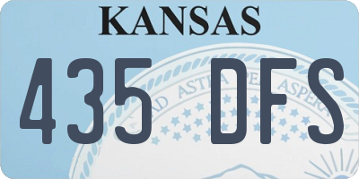 KS license plate 435DFS