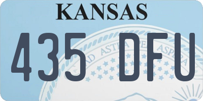 KS license plate 435DFU